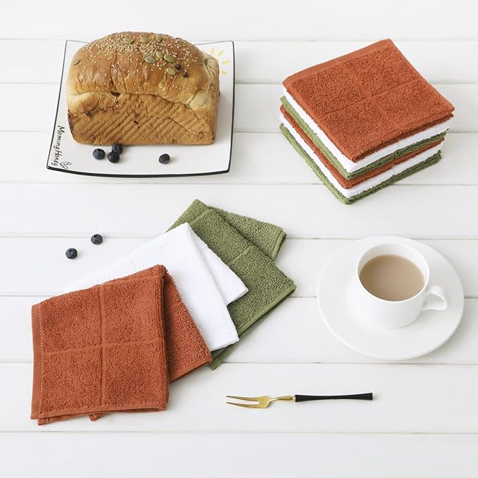Glynniss Dishcloths Kitchen Highly Absorbent Dish Rags 100% Cotton Dish Cloths - Image 5
