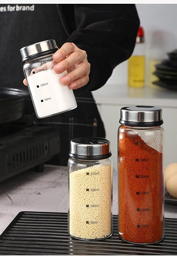 2 Piece 4-Neck Glass Seasoning Shakers - Image 7