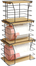 3 Pack Trash Bag Holder/Dispenser, Stackable Storage Laundry Kitchen Organizers by GIGIFTREE
