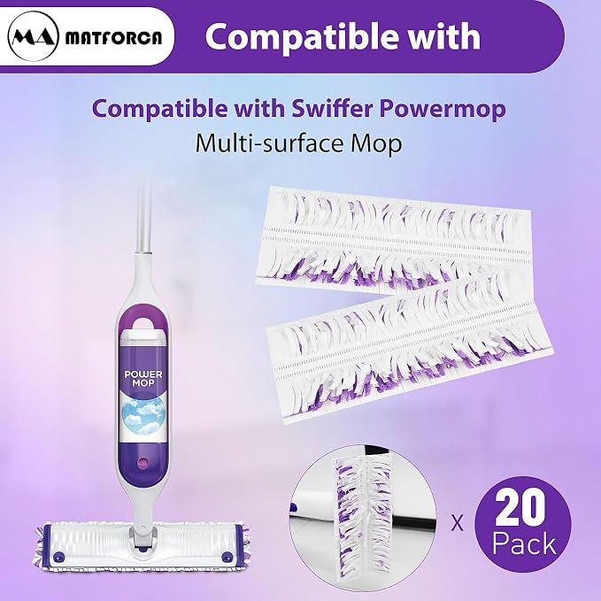 20 Pack Swiffer Power Mop Pads – Disposable Refill Wet Mop Pads - Image 2