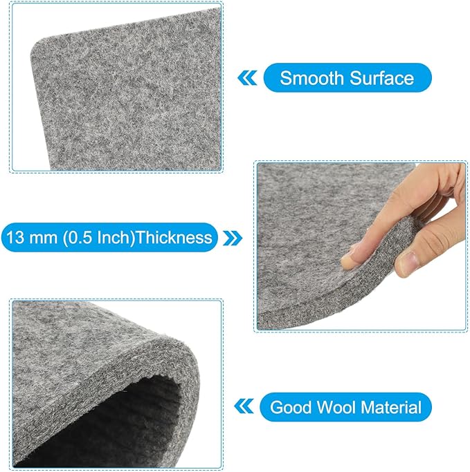 PATIKIL Wool Pressing Mat, 13.5" x 13.5" Wool Ironing Pad Blanket 0.5" - Image 3