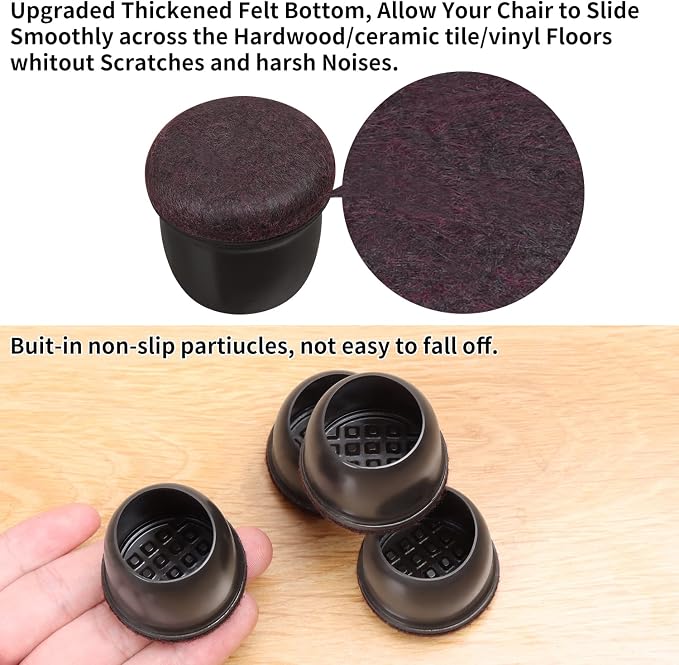 Ezprotekt 24 Pcs Round Silicone Chair Leg Floor Protectors - Image 4