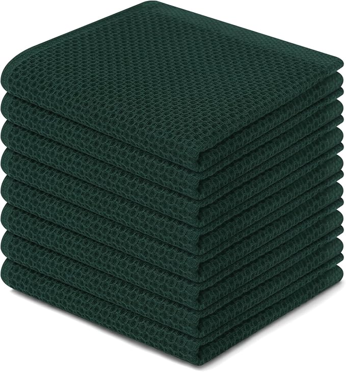 Homaxy 100% Cotton Waffle Weave Kitchen Dish Cloths, Ultra Soft Absorbent Quick by Homaxy
