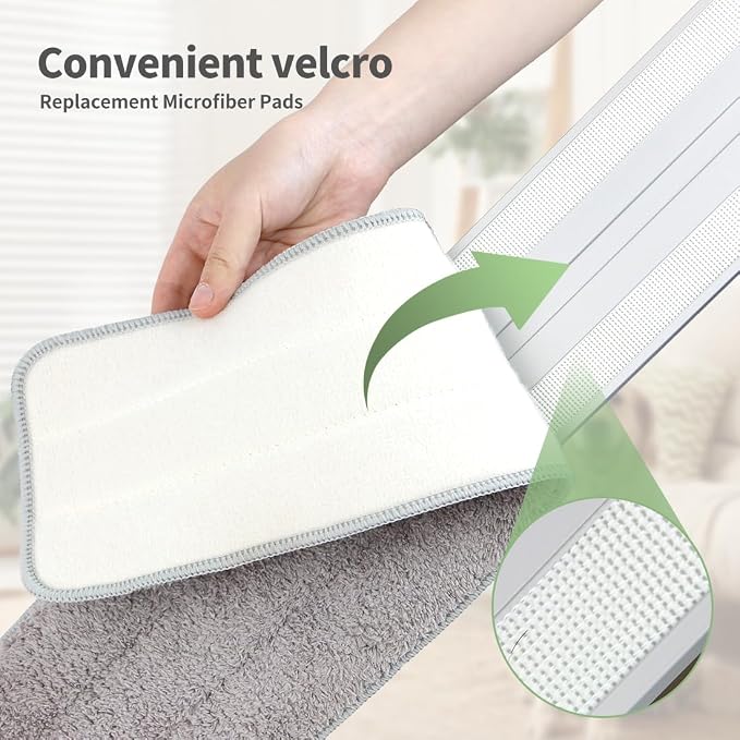 CQT Commercial Flat Microfiber Floor Mop Cleaning System 18" Inch Wet Dry and - Image 5