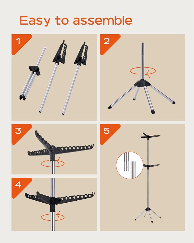 Clothes Drying Rack Foldable, 74.8 inch 2 Tier Laundry Drying Rack - Image 7