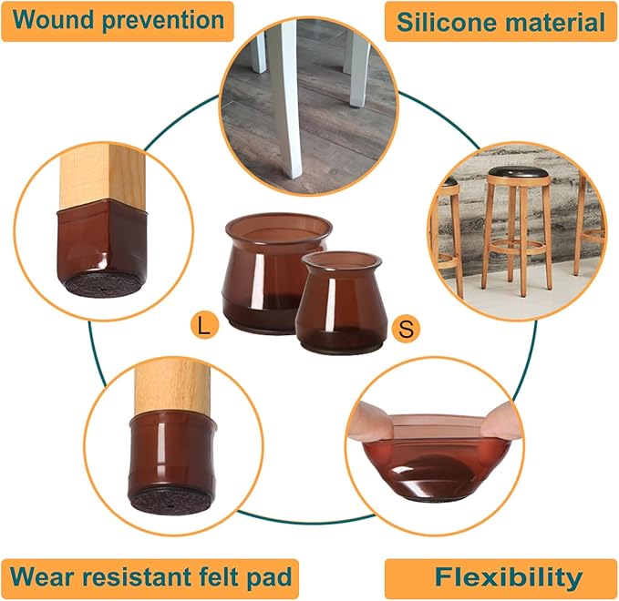 32 Pcs Silicone Chair Leg Floor Protectors - Image 6