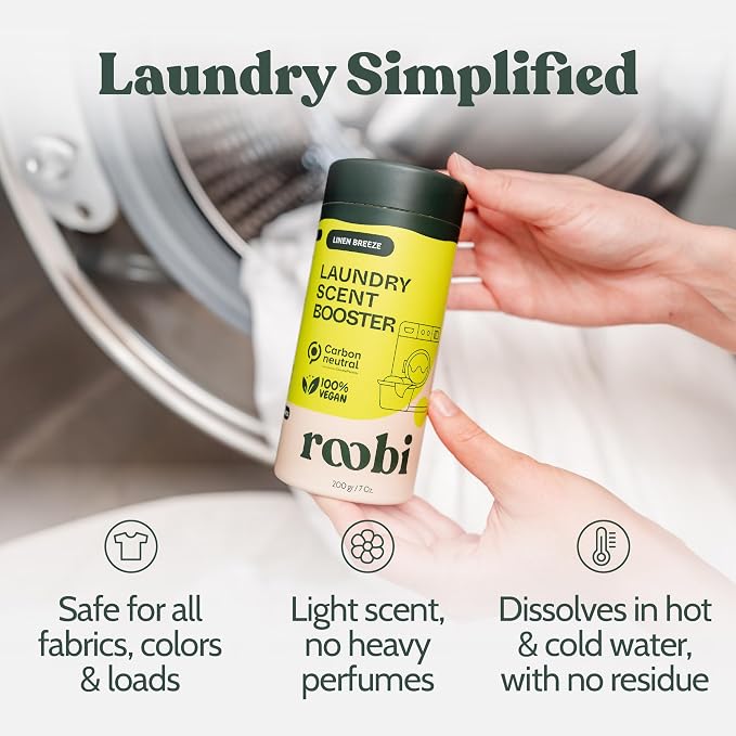 Roobi Sustainable Laundry Scent Booster Beads. Linen Breeze Fragrance Laundry - Image 6