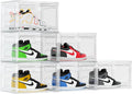 KEFA XL Shoe Storage Box Organizer, 6 Pack Shoe Boxes Clear Plastic Stackable by KEFA
