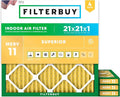 Filterbuy 21x21x1 Air Filter MERV 11 Allergen Defense Replacement, by Filterbuy