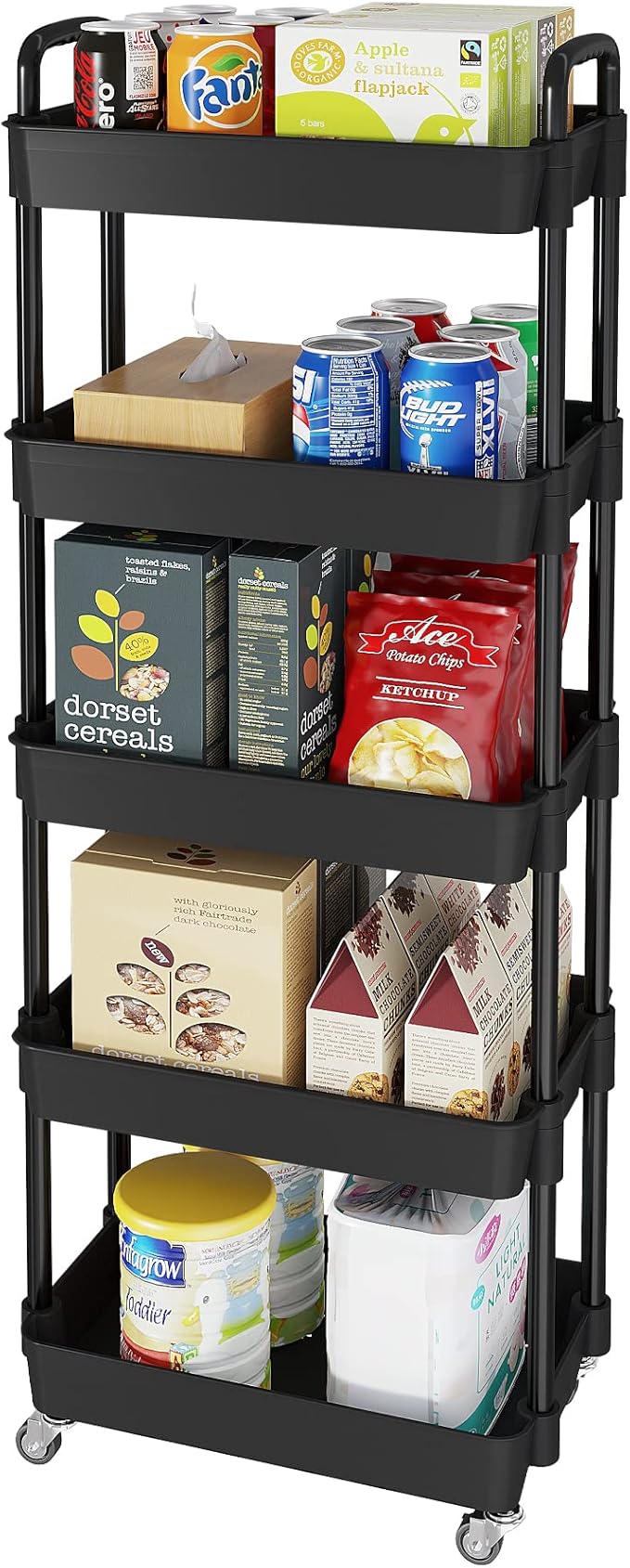 Laiensia Storage Cart, Mobile Shelving Unit Cart by Laiensia