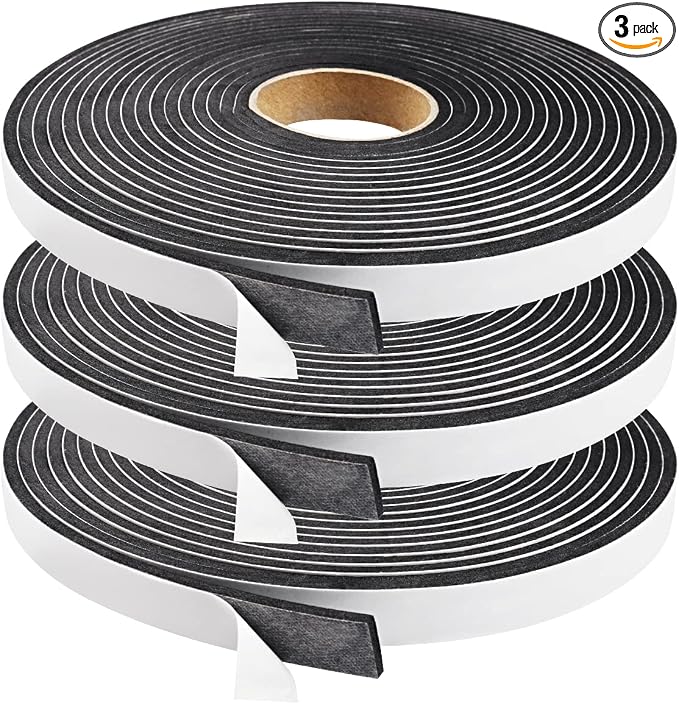 Seal Foam Tape, 1/2 Inch W x 1/8 Inch T Weather Stripping by YIJUHOU