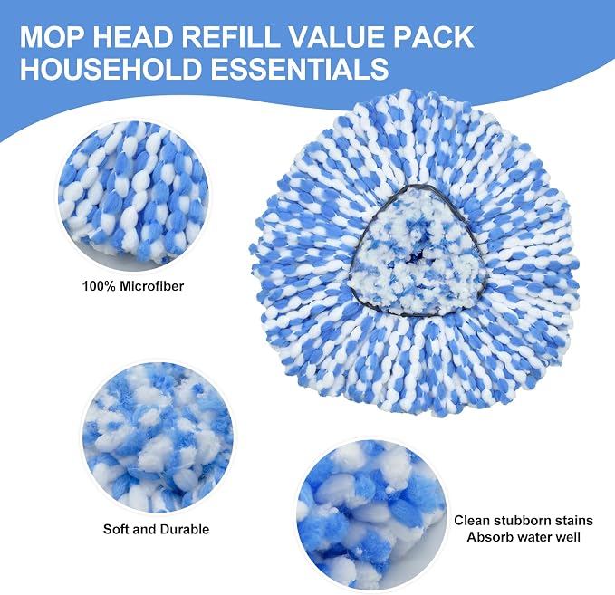 Spin Mop Replace Head, Mop Handle - Image 4