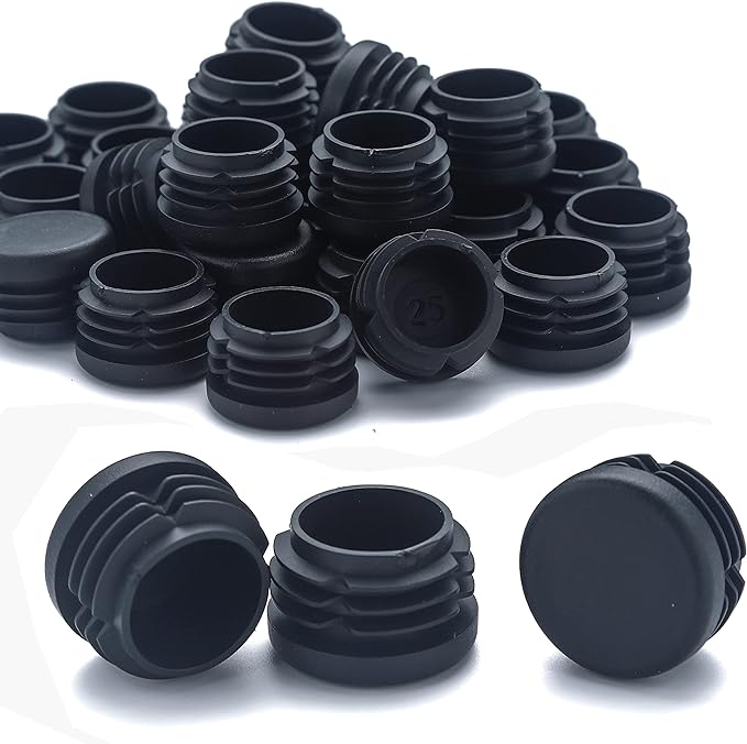 Plastic Plugs Tubing End Caps- Furnigear Black Chair End Cap 1 1/8" Outside by Furnigear
