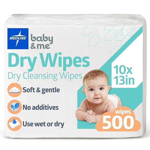 Medline Babysoft For Sensitive Skin Disposable Dry Cleansing Cloths by Medline