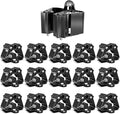 3-H Stainless Steel Broom Holder Wall Mount 15-Pack- Heavy Duty Mop Organizer by 3-H