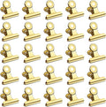 30 Pack Small Bull Clips 0.87 Inch Mini Metal Hinge Clips Binder Paper Hinge by Orcielo