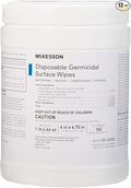 McKesson Germicidal Wipes Disinfecting Wipes, Alcohol Cleaning Disinfectant by McKesson