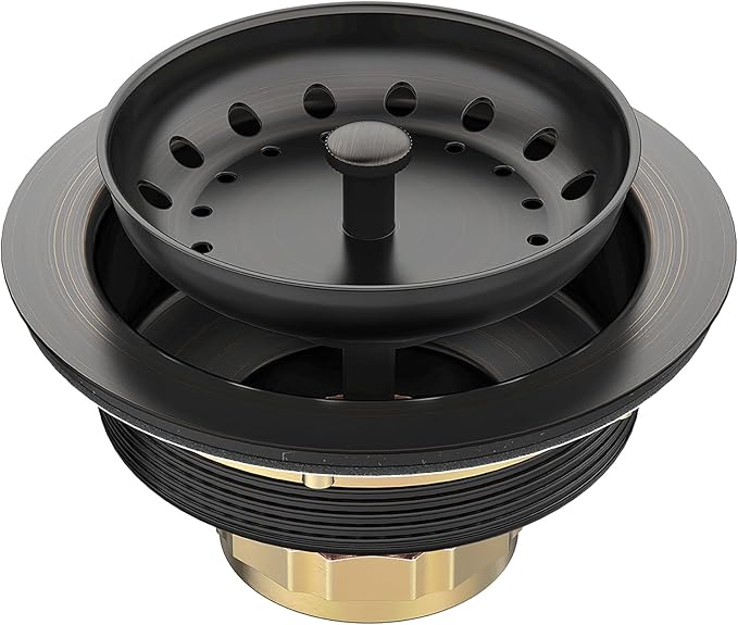 BOTEMY Stainless Steel Bronze Sink Drain Strainer Kit 3-1/4 inch Kitchen Drain by BOTEMY