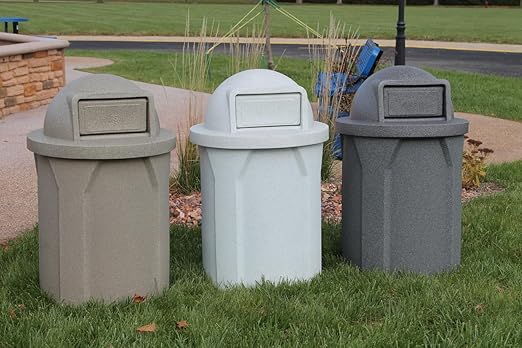42 Gallon Round 100% Recycled Plastic Heavy-Duty Commercial Outdoor and Indoor - Image 4