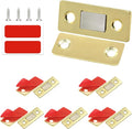 Cabinet Magnetic Catch, 6 Pack Gold Ultra Thin Magnetic Cabinet Door Catch by Redunest
