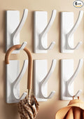 Self Adhesive Coat Hooks for Hanging, Heavy Duty Stainless Double Wall Hook for by pickpiff