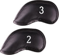 Premium Magnetic Leather Iron and Wedge Golf Club Head Covers | Set of 10 | by AllTeedUp