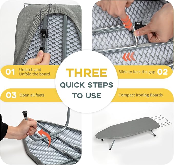 Metal Foldable Tabletop Ironing Board - Image 5