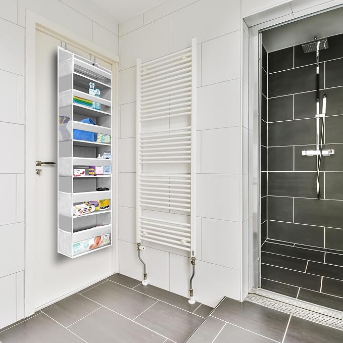 HOMELUX THEORY 2 PC Heavy Duty Over the Door Organizer 55x14x6.7, 6 Large Front - Image 8