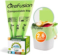GreFusion 2.6 Gallon Compostable Trash Bags, Extra Thick 0.71 Mil, Certified by by GreFusion