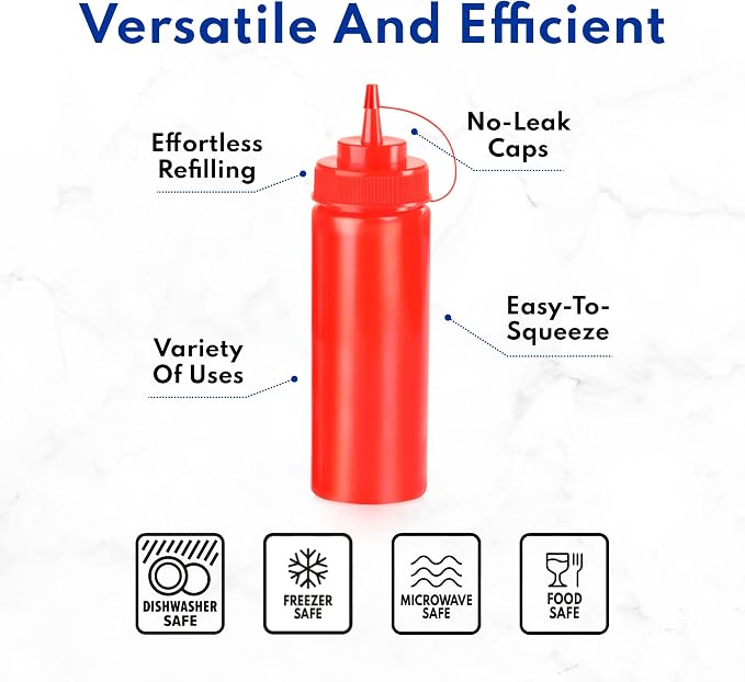 New Star Foodservice 26283 Squeeze Bottles, 8 oz - Image 7