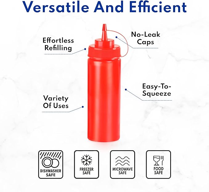 New Star Foodservice 26207 Squeeze Bottles, 24 oz - Image 5