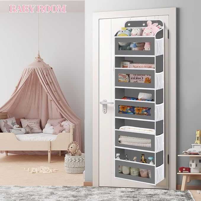Over The Door Organizer, 5 Shelves Closet Door Hanging Storage and Organizer - Image 5