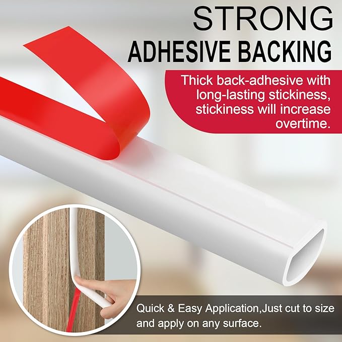 【New Upgrade】 Silicone Door Weather Stripping Door Seal Strip, 19.7 Feet - Image 5