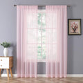 Tollpiz Sheer Curtain Linen Textured Living Room Curtains Sheer Light Filtering by Tollpiz