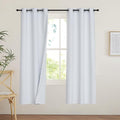 PONY DANCE White 100% Black Out Curtains 72 inch Length, Thermal Insulated by PONYDANCE
