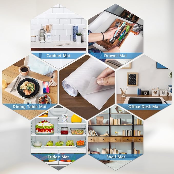 Self-Adhesive Shelf Liner Kitchen Liner, Waterproof Backed Paper Easy Peel and - Image 6