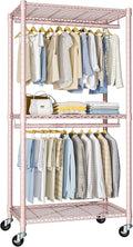 FUTASSI P1 Medium Heavy-Duty Portable Closet, Metal Rolling Clothing Rack by FUTASSI