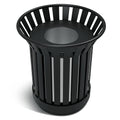16Gallon/62L Commercial Outdoor & Indoor Metal Trash Can, Outdoor Slatted Trash by Unknown