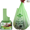Compostable Trash Bags 1.2-1.6 Gallon Handle Tie 50 Count 0.6 Mil 6.06 Liter by BIOGRN