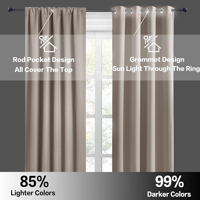 RYB HOME RV Camper Door Window Curtains -Blackout Privacy Curtains & Drapes - Image 6