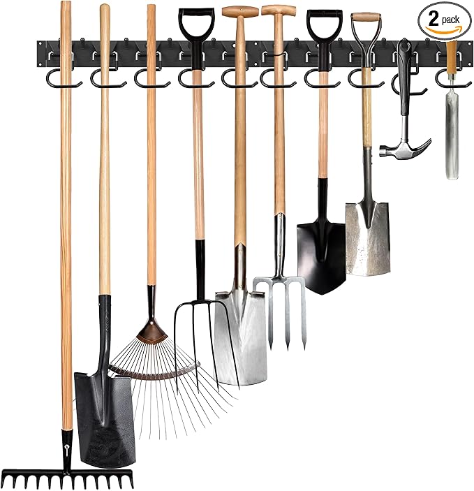 34 Inch Garden Tool Organizer Wall Mount by GARLWOLX