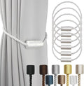 6 Pack White Strong Magnetic Curtain Tiebacks Outdoor Elegant Decorative Tie by CurtainTiebacks