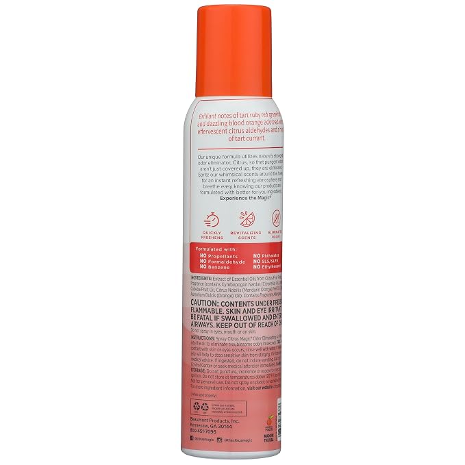 Citrus Magic Odor Eliminating Air Freshener Spray, Grapefruit - Image 3