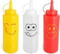 New Star Foodservice 28560 Smiley Faces Squeeze Bottle Set, and Clear, 12 oz by NewStarFoodservice