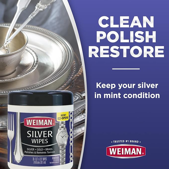 Weiman Jewelry Polish Cleaner, Tarnish Remover Wipes - Image 3