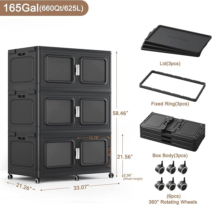 BROVIEW 660 Qt Stackable Storage Bin - Image 2