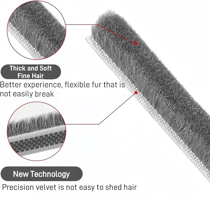 33 Ft Self-Adhesive Weather Stripping Door Seal Strip - Image 4