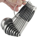 Magnetic Measuring Spoons Set of 9 Stainless Steel Stackable Measuring Spoons by forkmannie