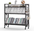 Book Carts 3 Tier 35.4x32x9.84 in Rolling Book Cart Large Capacity Bookshelf by foriy