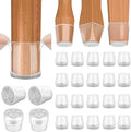 BALEINE 24 Pack Silicone Chair Leg Floor Protectors, Stool Leg Protectors Cap by BALEINE
